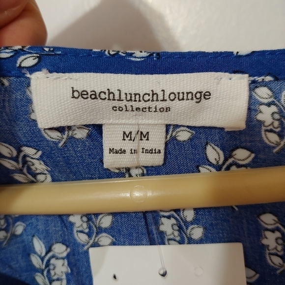 BEACH Lunch Lounge Tiered Ruffle Mini Dress in Athen Blue - Picture 5 of 13